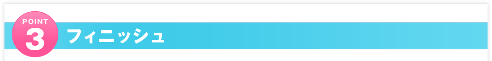 POINT3 フィニッシュ